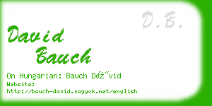 david bauch business card